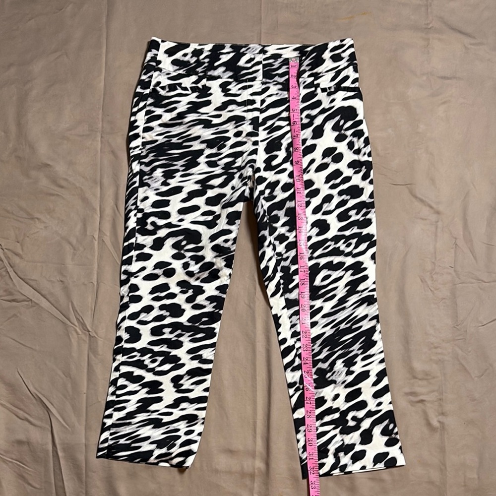 7th Avenue Black and White Animal Print Pants - Picture 6 of 9
